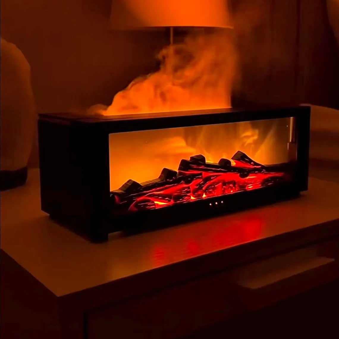 Transform Your Space with the Flame Aroma Humidifier - Essential Oil Diffuser with LED Light & Remote Control